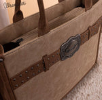 Twisted T Western & More Wrangler Buckle Concealed Carry Tote (Tan)