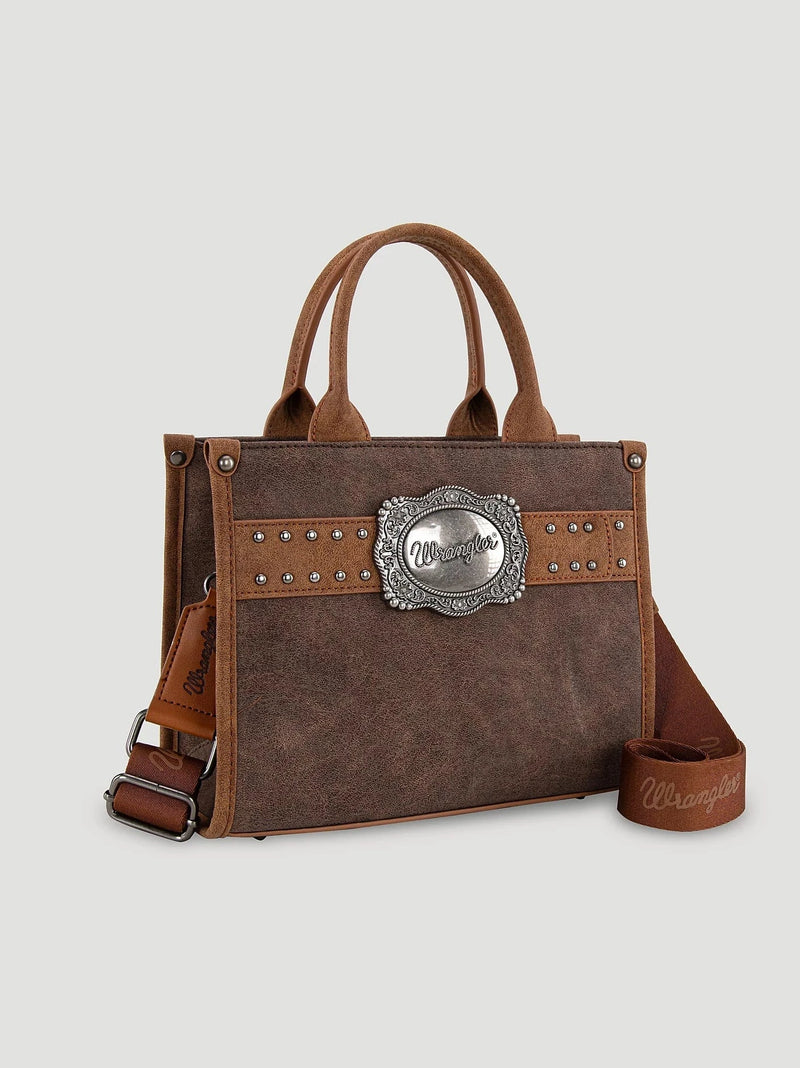 Twisted T Western & More Wrangler Buckle Tote/Crossbody (Coffee)