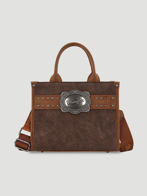 Twisted T Western & More Wrangler Buckle Tote/Crossbody (Coffee)