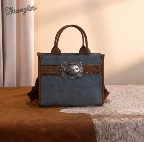 Twisted T Western & More Wrangler Buckle Tote/Crossbody (Jean)