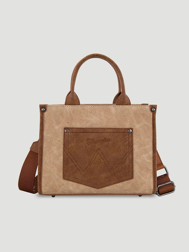 Twisted T Western & More Wrangler Buckle Tote/Crossbody (Tan)