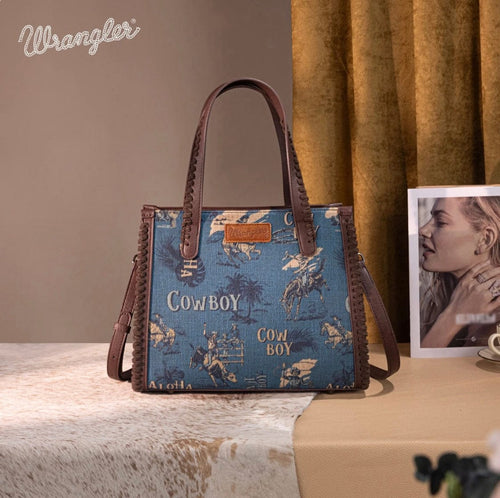Twisted T Western & More Wrangler CC Cowboy Print Tote