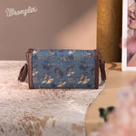 Twisted T Western & More Wrangler Cowboy Print Mini Crossbody Bag in Jean