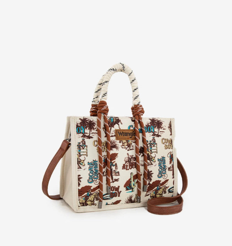 Twisted T Western & More Wrangler Cowboy Print Rope Tote Bag
