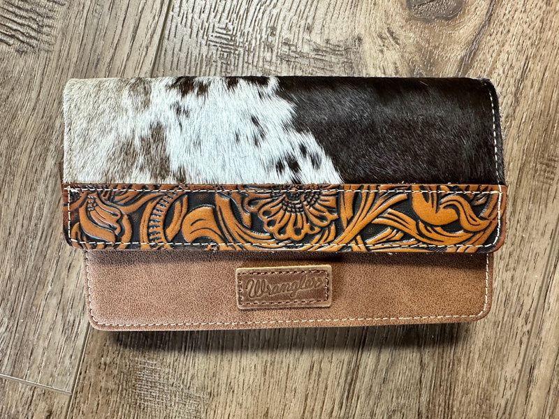 Twisted T Western & More Brown Wrangler Genuine Cowhide Wallet/Crossbody