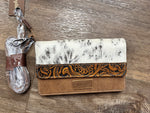 Twisted T Western & More White Wrangler Genuine Cowhide Wallet/Crossbody