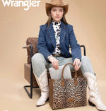 Twisted T Western & More Wrangler Leopard Large Tote/crossbody