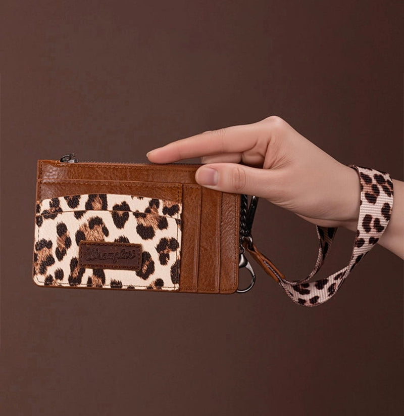 Twisted T Western & More Wrangler Leopard Print Card Holder