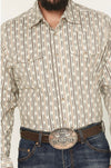 Twisted T Western & More Wrangler Retro Mens Southwestern  Print Long Sleeve Snap Western Shirt