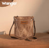 Twisted T Western & More Wrangler “W” Stitch Water Repellent Denim Pocket Crossbody in Brown