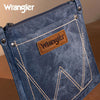 Twisted T Western & More Wrangler “W” Stitch Water Repellent Denim Pocket Crossbody in Jean