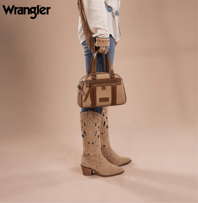 Twisted T Western & More Wrangler Whipstitch Collection Satchel/ Crossbody Bag