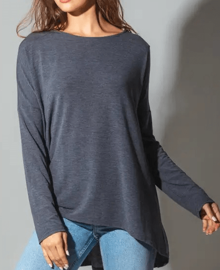 Very J Apparel & Accessories Women's LS Tunic Knit Top