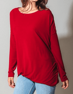 Very J Apparel & Accessories Women's LS Tunic Knit Top