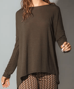 Very J Women's Apparel Women's LS Tunic Knit Top