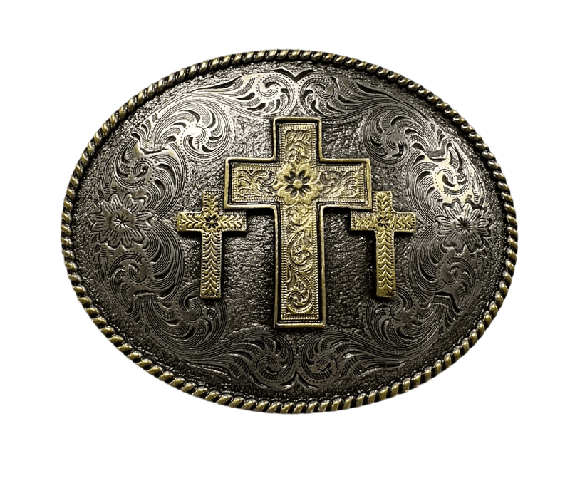 Western Edge Buckles Triple Cross Western Edge Belt Buckle