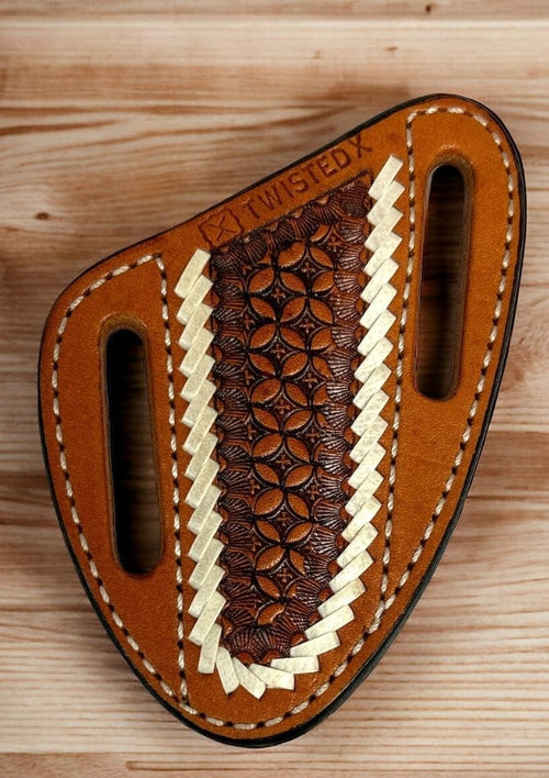 WFA Apparel & Accessories Tan Twisted X Knife Sheath W/Lacing