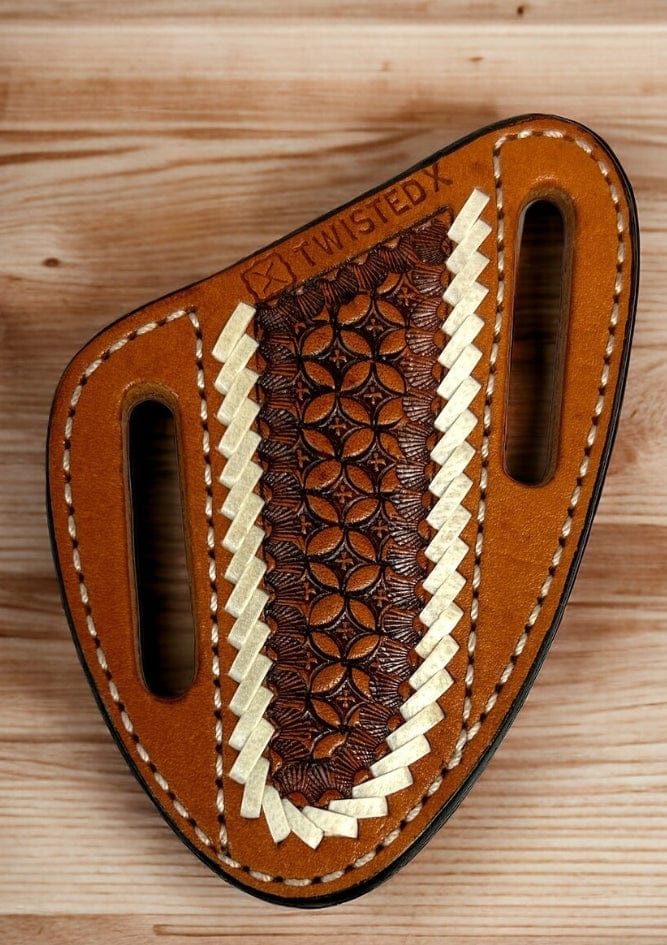WFA Apparel & Accessories Tan Twisted X Knife Sheath W/Lacing