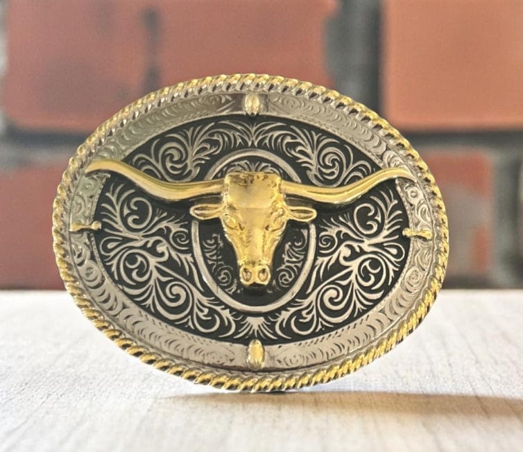 WFA Apparel & Accessories Western Edge Motif Steerhead Buckle