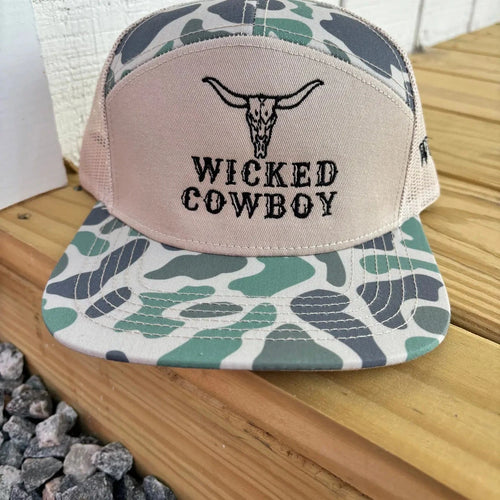 Wicked Cowboy Apparel & Accessories WC  Flat Brim Camo Hat