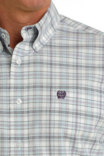 wrangler Men's Shirts Men's Cinch LS Blue Plaid Shirt
