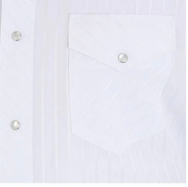 Wrangler Men's Shirts Men’s Wrangler White Stripe Snap Shirt