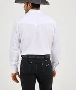 Wrangler Men's Shirts Men’s Wrangler White Stripe Snap Shirt