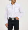 Wrangler Men's Shirts Men’s Wrangler White Stripe Snap Shirt
