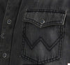 Wrangler Men's Shirts Wrangler Retro Men's Washed Black Western Shirt