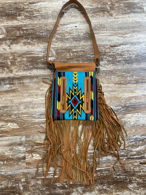 American Darling Purse American Darling Aztec Crossbody Concealed Carry Purse with Hand Carved Leather Strap