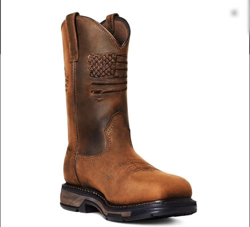 Ariat Men’s Boots Shoes Ariat XT WorkHog Patriotic Carbon Toe Waterproof Workboot