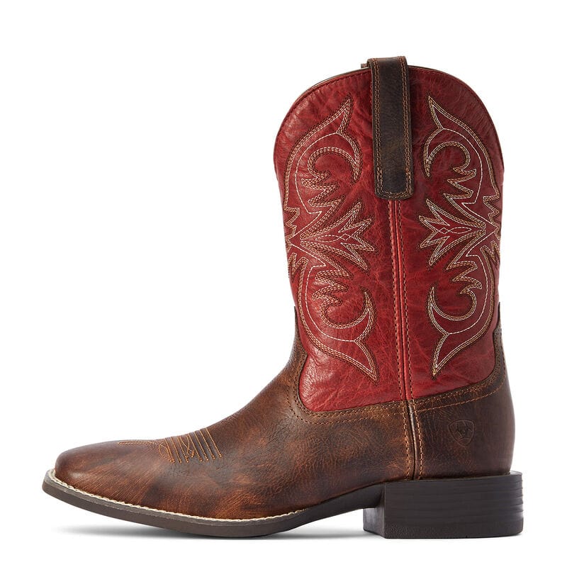 Ariat Men’s Boots Shoes Mens Ariat Sport Pardner Red/Brown Western Boot