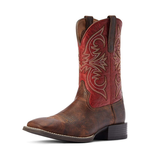 Ariat Men’s Boots Shoes Mens Ariat Sport Pardner Red/Brown Western Boot