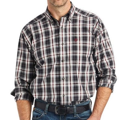 Ariat Men's Shirts Men's Ariat LS Black Plaid Classic Fit