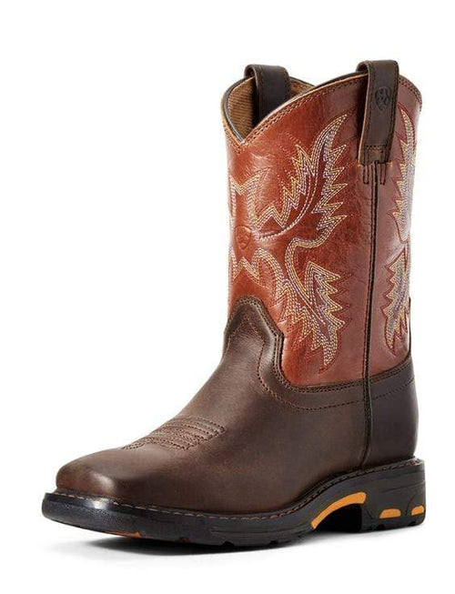 ariat Youth Boots Ariat Youth Orange Workhog Boot