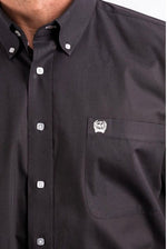 Cinch Men’s Shirts Cinch Solid Black LS Buttondown