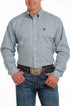 Cinch Men's Shirts Men's Cinch LS Lt Blue Print Stretch Shirt