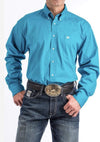 Cinch Men’s Solid Teal Button-Down Western Shirt