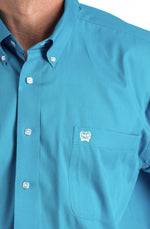 Cinch Men’s Solid Teal Button-Down Western Shirt