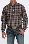 Cinch Men Shirt Men's Cinch Brown Plaid LS Shirt