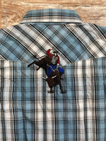 Cowboy Hardware Boys Shirts CH Arroyo LS Plaid Shirt-Steel