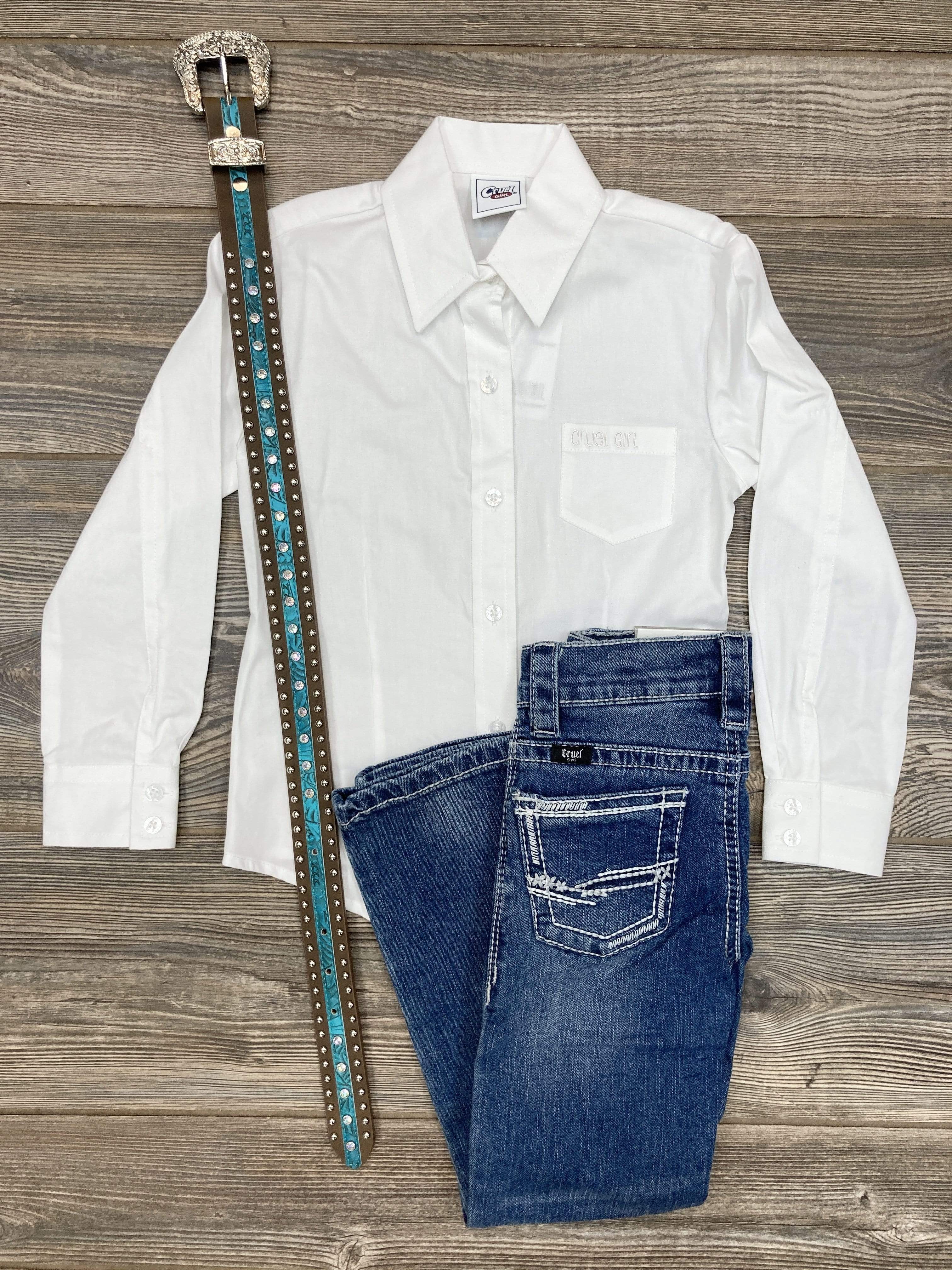 girls white western shirt