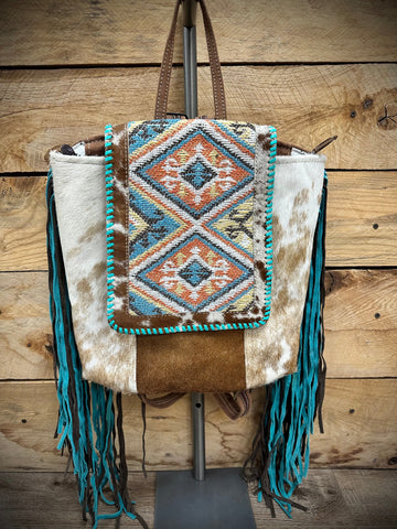 Myra cowhide online purse