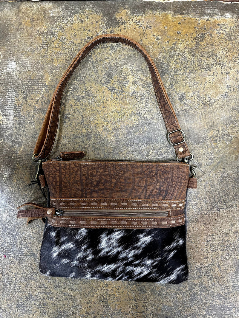 Western Cowhide Purse MYRA Bag With Fringe Leather 