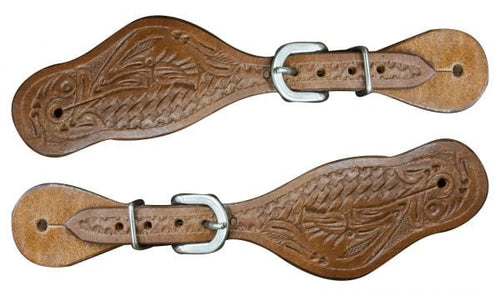 Shiloh Tack Youth Spur Strap with Floral Toolng