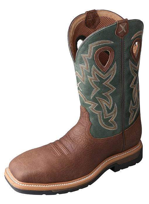 Twisted T Western & More Twisted X Mens ST WP Green Work Boot