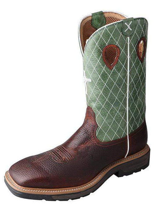 Twisted X Mens Boots Twisted X Mens Lime Cross Work Boots