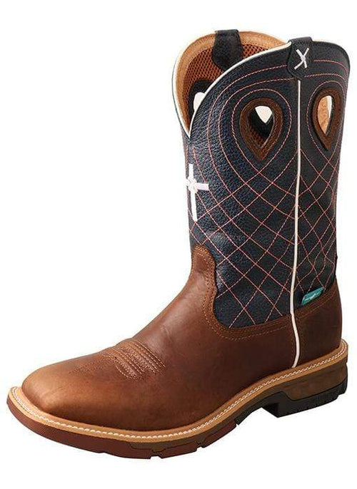 Twisted X Mens Boots Twisted X Mens Navy Alloytoe Waterproof boot