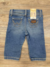 wrangler Boys Boy’s  Infant/Toddler Medium Wash Wrangler Jeans with Brown Embroidered “W”