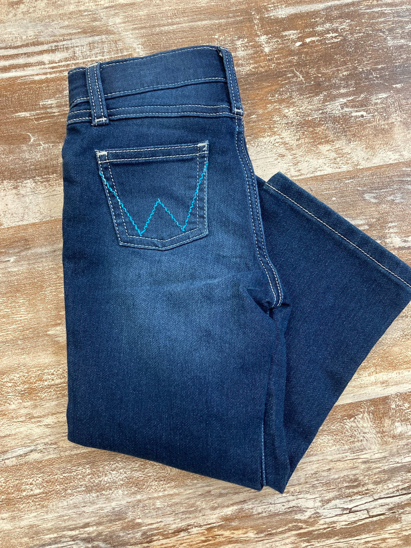 wrangler Girls clothing Wrangler Infant Boot Cut Jean with Blue "W"